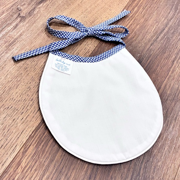 NWOT Lullaby Set Blue Gingham Bib Heirloom Baby Gift - Picture 7 of 8